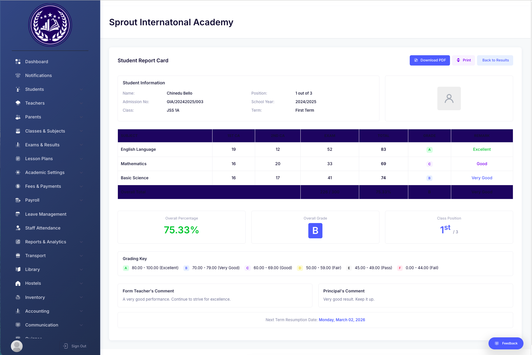 ThriveCoreSMS Fee Management